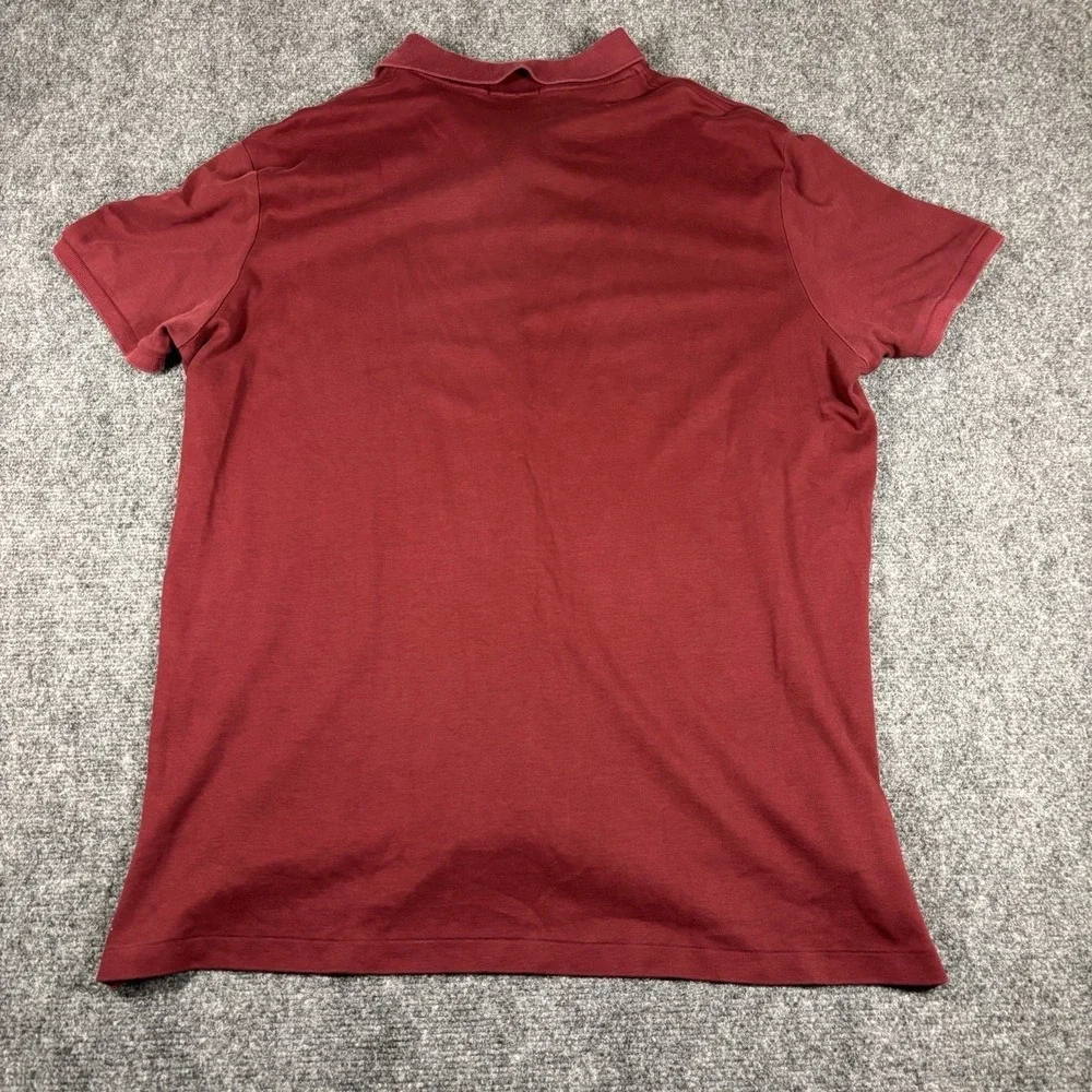 Polo‎ Ralph Lauren Polo Shirt Mens XL Burgundy Short Sleeve Cotton Pony Logo